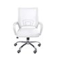 Cadeira de Escritório com Base Cromada Prizi Branca - 9050 - 2