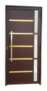 Ver imagem 1 de Porta Lambril Miraggio c/Puxador e. Super Marrom Corten Dourado 90 Brimak