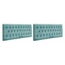 Kit 2 Cabeceiras Painel Imperatriz 120Cm Para Cama Box Suede Azul Tiffany - 2