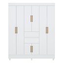 Ver imagem 5 de Guarda Roupa Casal 8 Portas e 2 Gavetas Paranaguá Branco