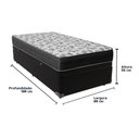 Ver imagem 2 de Cama Ortobom D33 Solteiro com Box Baú Bege Iso100 Preto