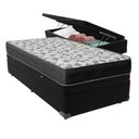 Ver imagem 1 de Cama Ortobom D33 Solteiro com Box Baú Bege Iso100 Preto