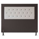 Ver imagem 1 de Cabeceira Queen 1,60m Havana Suede com Corino Branco - Pallazio - Marrom