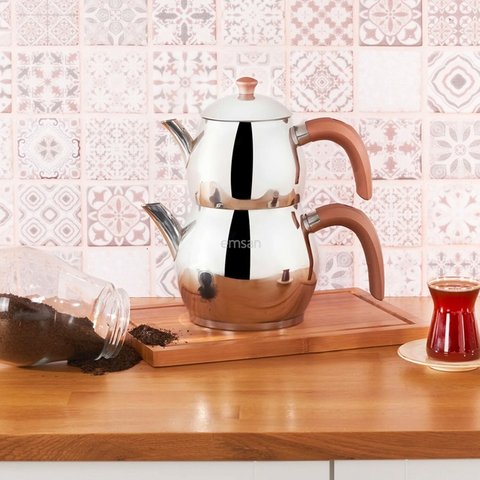 Chaleira & Bule de Chá Turco Aço Inox Cemre KRC461