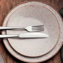 Ver imagem 4 de Jogo 12 Pratos Rústicos de Porcelana 25cm Marrom Tramontina Decorado Mesa Posta