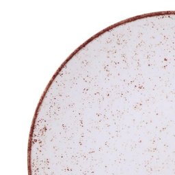 Jogo 12 Pratos Rústicos de Porcelana 25cm Marrom Tramontina Decorado Mesa Posta - 5