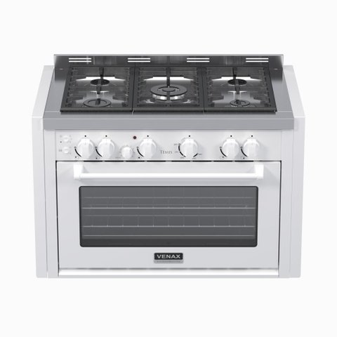 Fogao de Embutir 5 Bocas Venax Temis Branco Gas Glp 220 V