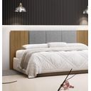 Ver imagem 1 de Cabeceira para Cama King Size com Ripado e Estofado Linho Cinza Vila Rica