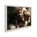 Ver imagem 1 de Quadro Decorativo Religioso Jesus Foi Por Você com 1 Tela cm de Parede para Sala Quarto Hall 60cm x Sem Vidro