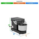 Ver imagem 2 de Amassadeira Espiral 3 Kg 10 Velocidades Aes-03 Preta Bivolt - Braesi