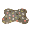 Ver imagem 1 de Tapete Osso Divertido Estampa Cinza Pata