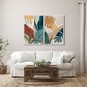 Quadro Decorativo Paisagem Tropical Plantas e Folhas com 2 Telas 60x90cm para Sala Quarto Com Vidro - 2