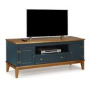 Ver imagem 1 de Rack para TV 65 Polegadas Madeira Maciça 2 Portas 1 Gaveta Rústico 149cm Azul Petróleo - Apaixone & Decore