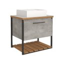 Ver imagem 1 de Gabinete de Banheiro Vitta com Cuba 60cm Cimento - Mgm