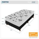Ver imagem 2 de Cama Box Preta + Colchão Solteiro Florencia Branco Espuma D28 Liso 88x188x51cm