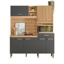 Ver imagem 4 de Cozinha Compacta Yara 160 Freijó Chumbo Nicioli