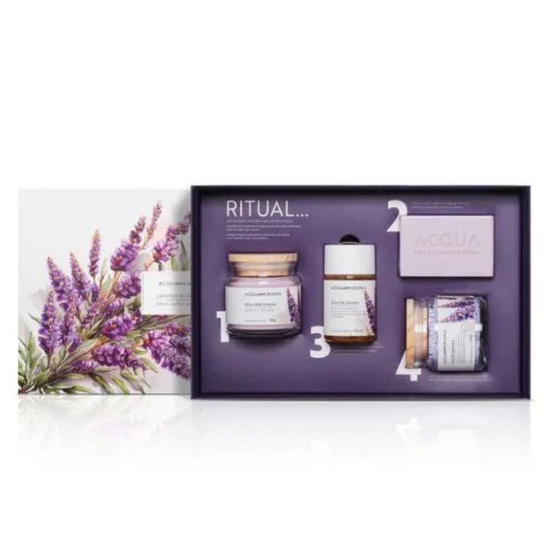 Kit Ritual Banho Relaxante Lavanda & Sândalo - Acqua Aroma - 1