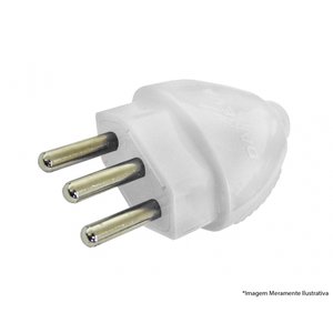 Plug Desmontavel Macho 2p+t 10a/250v Br R1594 C/12pcs