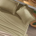 Ver imagem 3 de Jogo de Cama Solteiro 3 Peças Toque Acetinado Bege Tan
