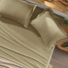 Jogo de Cama Solteiro 3 Peças Toque Acetinado Bege Tan - 3