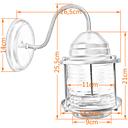 Ver imagem 2 de Luminária Arandela Lampião Colonial de Parede Branca Vintage