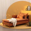 Ver imagem 1 de Sofá Modular Chaise Braço Lateral com Pé Madeira Sôma CabeCasa MadeiraOriginals Marrom Mocha Mousse