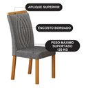 Ver imagem 2 de Cadeira para Mesa de Jantar Doha Kit 2 Peças Cinamomo Linho Chumbo - Leifer