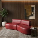 Ver imagem 1 de Sofá Orgânico Módulo Curvo Savana 02 Metros Corino Modena Vermelho - Montanari'S Decor