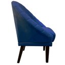 Ver imagem 2 de Kit 4 Cadeiras Sala de Estar Liz Veludo Azul Marinho