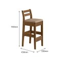 Ver imagem 3 de CONJUNTO COM 02 BANQUETAS GOURMET CEDRO GOLD 51C