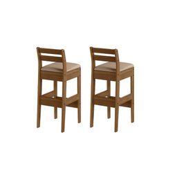 CONJUNTO COM 02 BANQUETAS GOURMET CEDRO GOLD 51C - 2