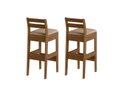 Ver imagem 2 de CONJUNTO COM 02 BANQUETAS GOURMET CEDRO GOLD 51C