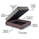 Ver imagem 6 de Base Box Baú Casal 138x188 Suede com Colchão New 4 Estações Molas Ensacadas