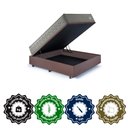 Ver imagem 7 de Base Box Baú Casal 138x188 Suede com Colchão New 4 Estações Molas Ensacadas