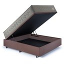 Ver imagem 5 de Base Box Baú Casal 138x188 Suede com Colchão New 4 Estações Molas Ensacadas