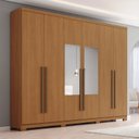 Ver mais imagens de Guarda-Roupa Casal com Espelhos New Jade Marrom/Cinamomo