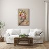 Quadro Decorativo Coroa de Flores com 1 Tela Cm ou Cm de Parede para Escritório Banheiro Hall 60cm X Com Vidro - 1