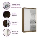 Ver imagem 4 de Guarda Roupa Dormitório Modulado Paris Módulo 2 Portas de Correr Espelho - Luciane 329E:Avelã e Cina