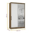 Ver imagem 3 de Guarda Roupa Dormitório Modulado Paris Módulo 2 Portas de Correr Espelho - Luciane 329E:Avelã e Cina