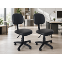 Ver imagem 2 de Cadeira de Escritório Kit 2 Secretaria Giratória Ergonômica Executiva Anatômica Rodízios Courino