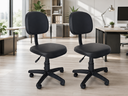 Ver imagem 2 de Cadeira de Escritório Kit 2 Secretaria Giratória Ergonômica Executiva Anatômica Rodízios Courino