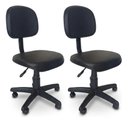 Ver imagem 1 de Cadeira de Escritório Kit 2 Secretaria Giratória Ergonômica Executiva Anatômica Rodízios Courino