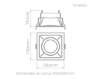 Ver imagem 2 de Embutido Recuado Direcionável 20W STH8920PTO Stella