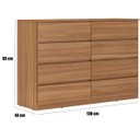 Ver imagem 2 de Cômoda Grande 8 Gavetas para Quarto Sinatra Amêndola