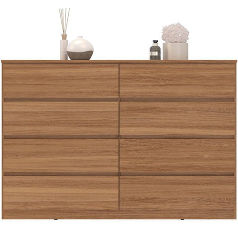 Cômoda Grande 8 Gavetas para Quarto Sinatra Amêndola