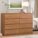 Ver imagem 5 de Cômoda Grande 8 Gavetas para Quarto Sinatra Amêndola