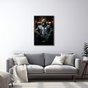 Ver imagem 1 de Quadro Decorativo Macaco Modelo Boss Chefe com 1 Tela 60x90cm para Sala Quarto Escritório Com Vidro