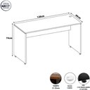 Ver imagem 6 de Escrivaninha Retangular Mesa Escritorio Pe Painel sem Gavetas MDF MDP 120cm Preto