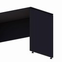 Ver imagem 4 de Escrivaninha Retangular Mesa Escritorio Pe Painel sem Gavetas MDF MDP 120cm Preto