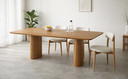 Ver imagem 3 de Mesa de Jantar Design Contemporâneo Tampo Borda Arredondada e Pés Curvos Cilíndricos 90x160cm